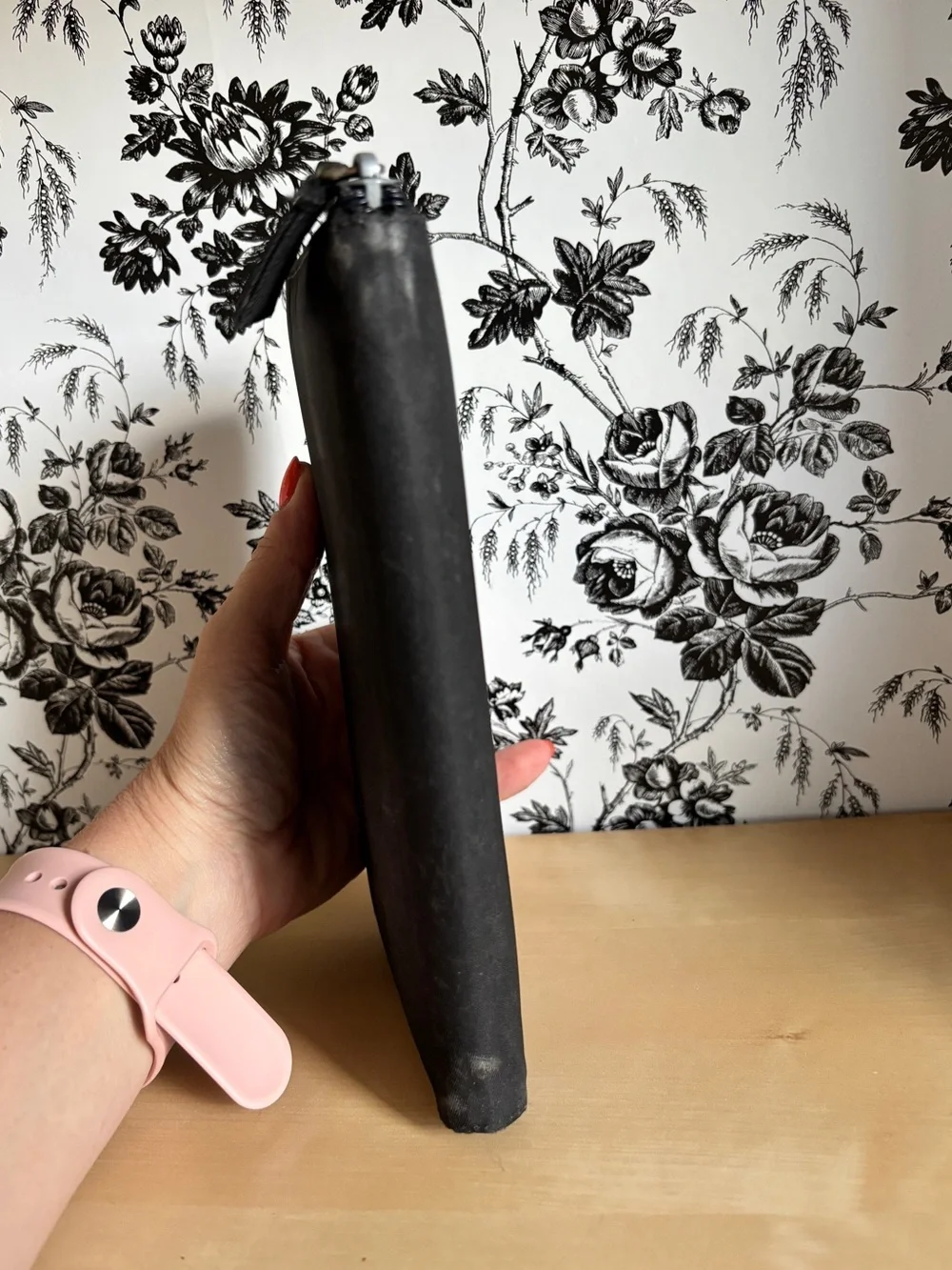 Designer Inspired Black Zip-Around Wallet